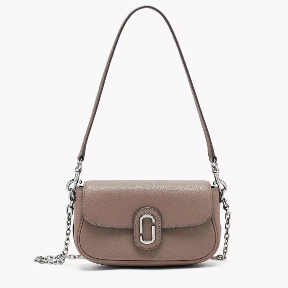 NEW! Marc Jacobs Taupe (Cement) Leather Shoulder Bag | In Original Packaging